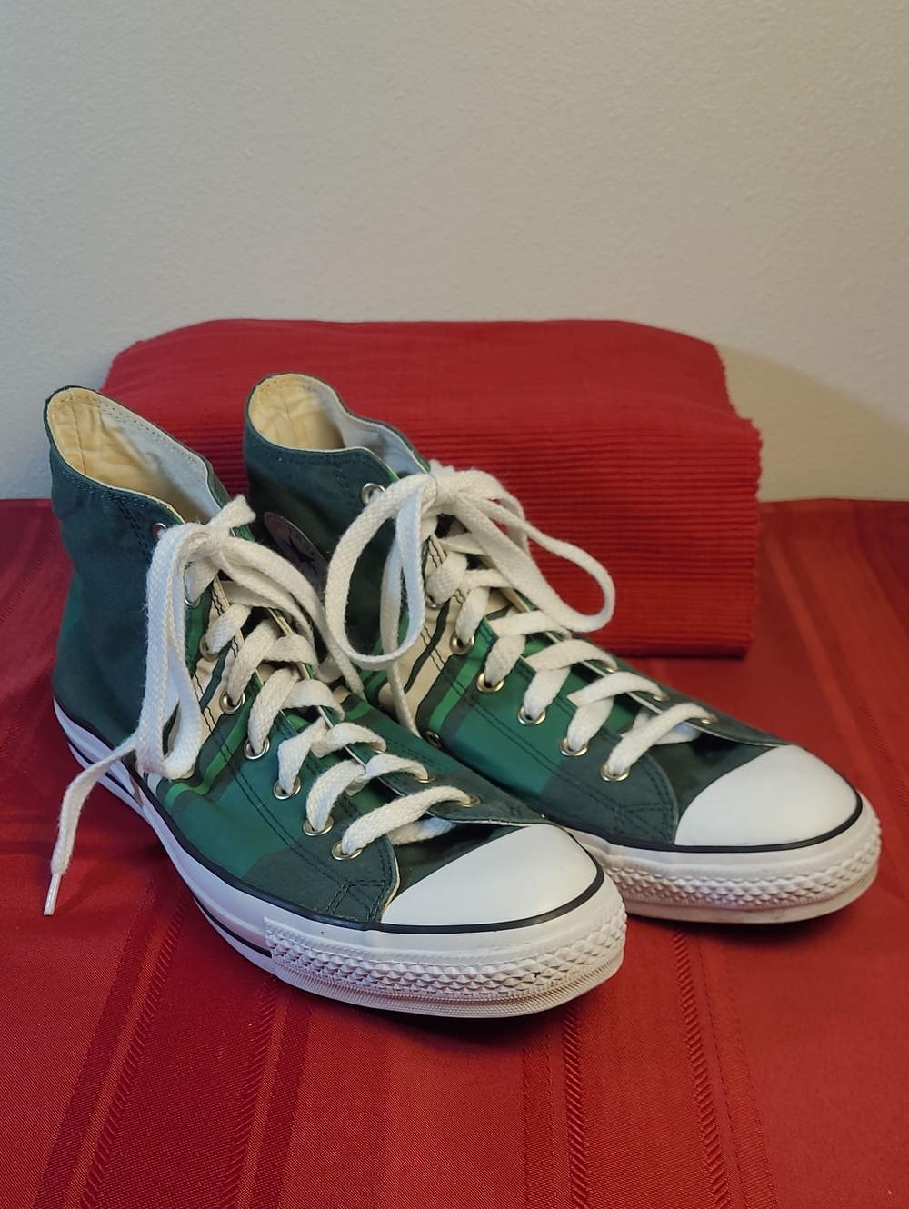 Vintage Converse Chuck Taylor All Star High-Top "Japmar Striped" Sneakers Green